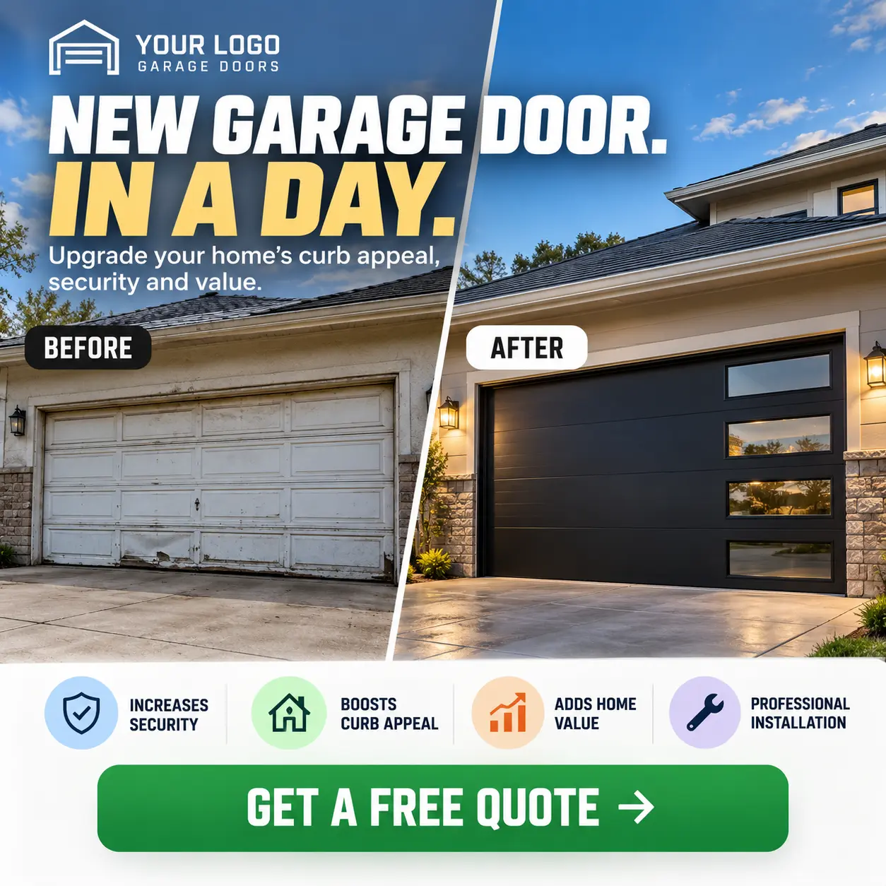 New Garage Door in a Day