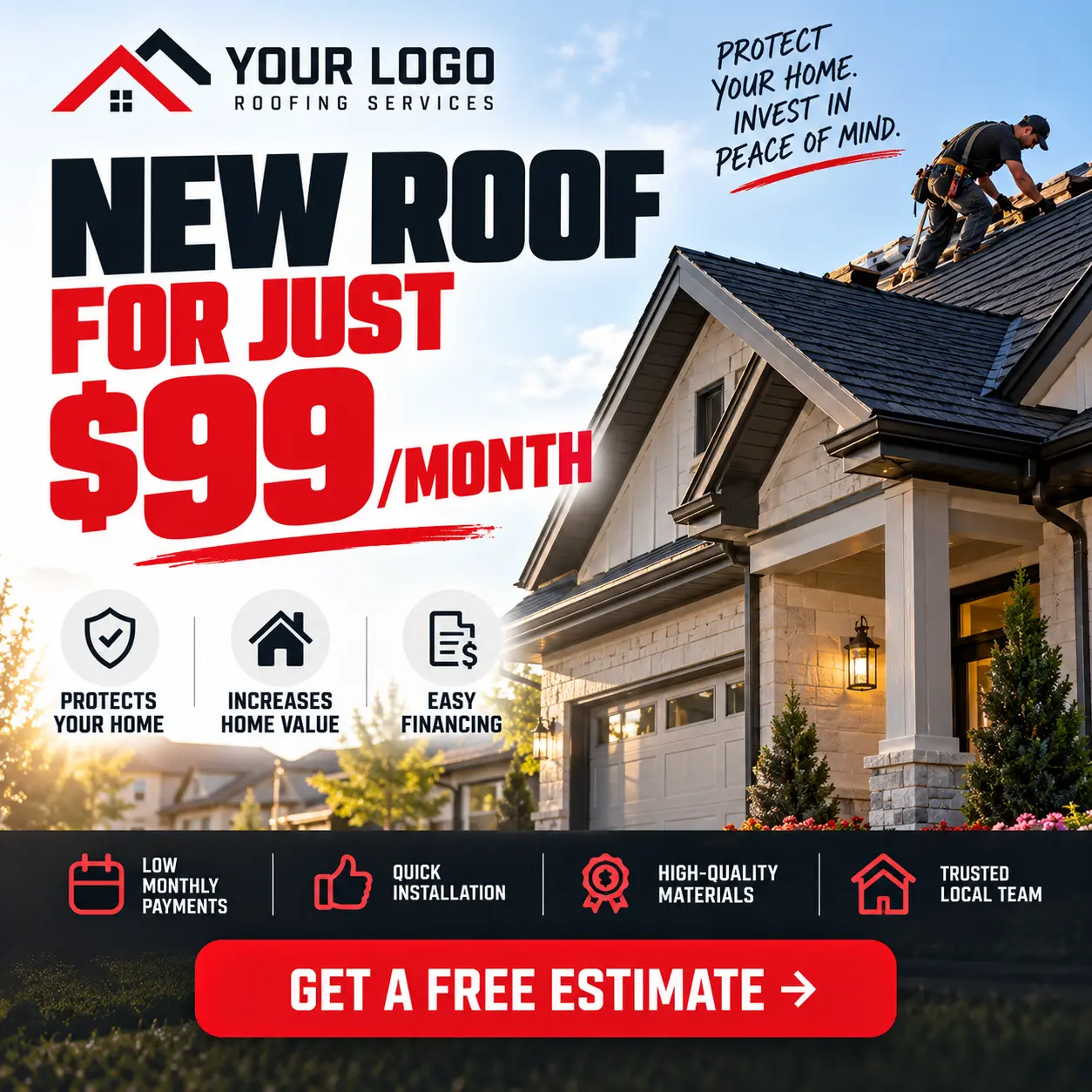 New Roof for $99 a Month